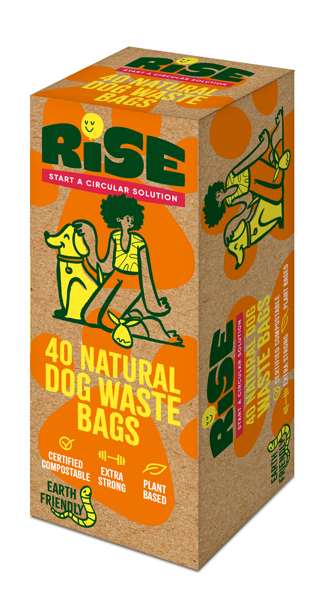 NATURAL DOG WASTE RISE BAGS (200 BAG MULTIPACK) PLANT BASED & PLASTIC FREE
