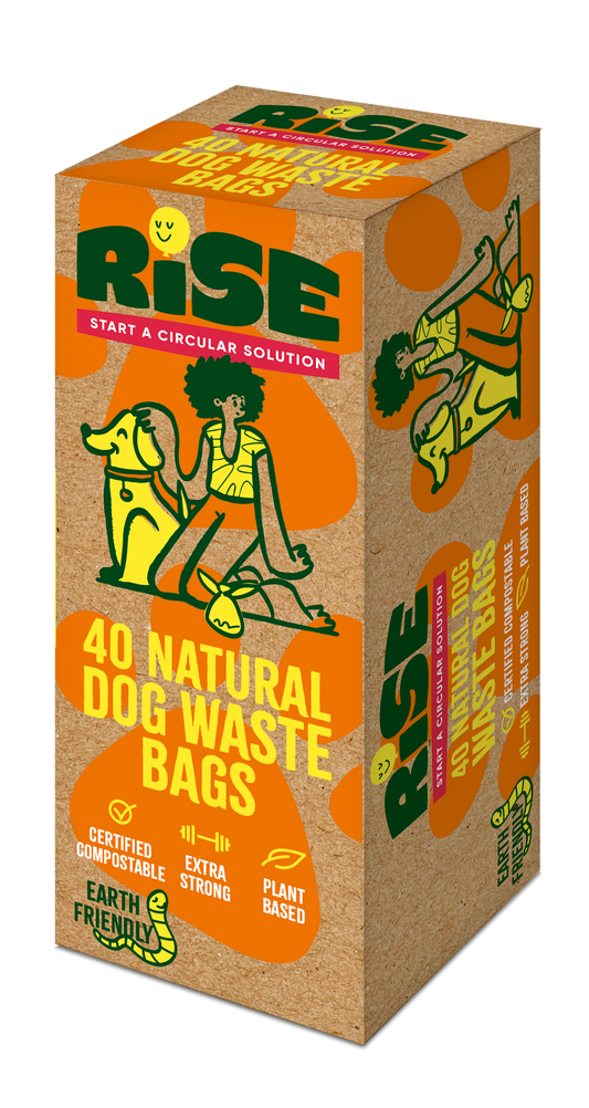 NATURAL DOG WASTE RISE BAGS (200 BAG MULTIPACK) PLANT BASED & PLASTIC FREE