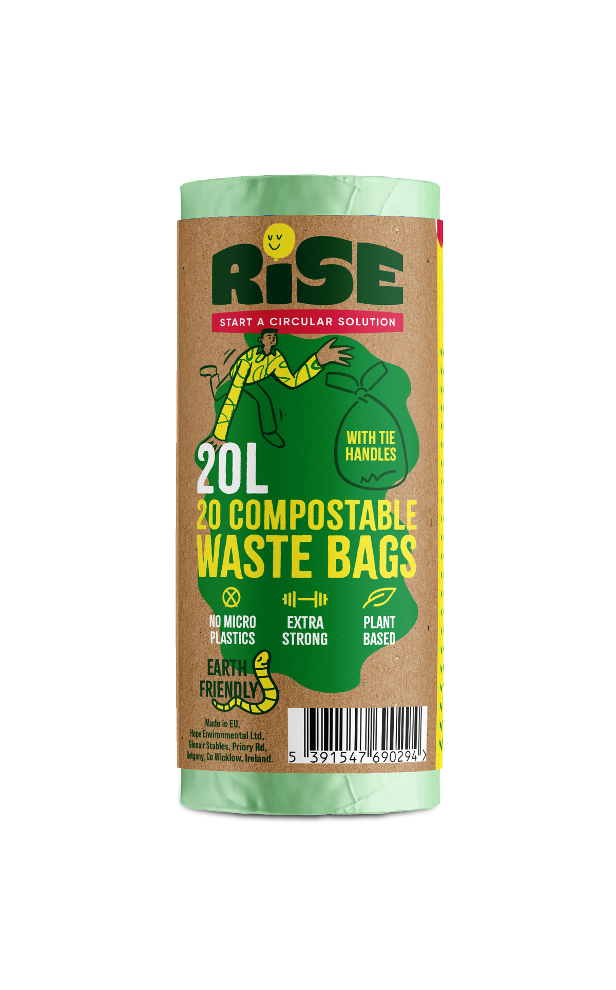 20L COMPOSTABLE RISE BAGS WITH HANDLES | LARGE CADDY