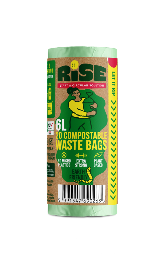 6L COMPOSTABLE RISE BAGS | EXTRA-SMALL & MIGHTY STRONG